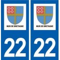 22 Yffiniac logo ville autocollant plaque sticker