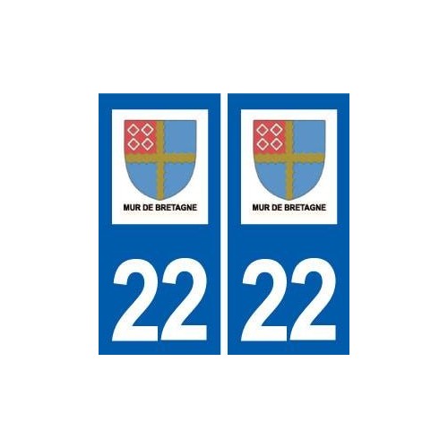 22 Yffiniac logo ville autocollant plaque sticker