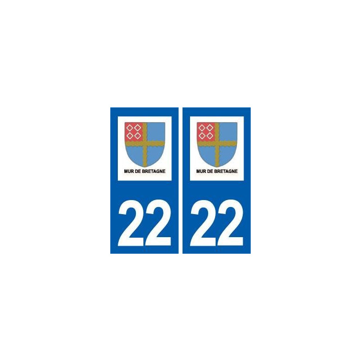 22 Yffiniac logo ville autocollant plaque sticker