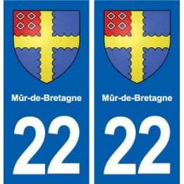 22 Bégard blason ville autocollant plaque sticker