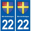 22 Bégard blason ville autocollant plaque sticker