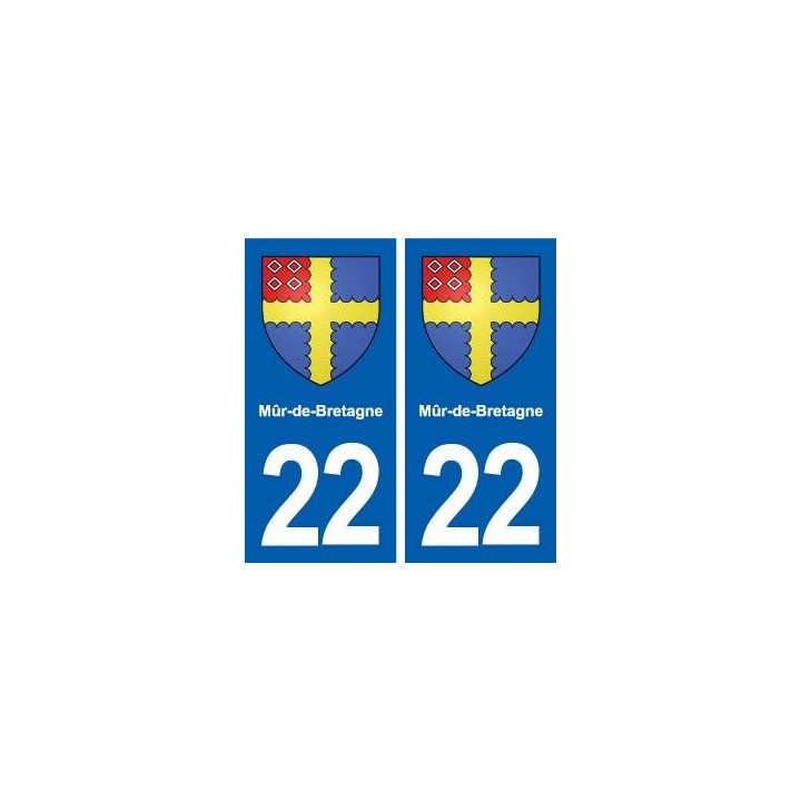 22 Bégard blason ville autocollant plaque sticker