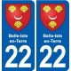 22 Plancoët blason ville autocollant plaque sticker