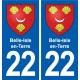 22 Plancoët blason ville autocollant plaque sticker