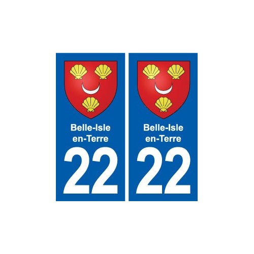 22 Plancoët blason ville autocollant plaque sticker