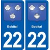 22 Plancoët blason ville autocollant plaque sticker