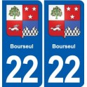 22 Plancoët blason ville autocollant plaque sticker