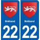 22 Plancoët blason ville autocollant plaque sticker