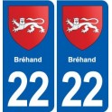 22 Plancoët blason ville autocollant plaque sticker