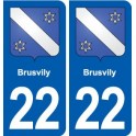 22 Plancoët blason ville autocollant plaque sticker