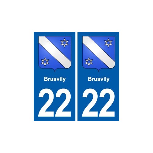 22 Plancoët blason ville autocollant plaque sticker
