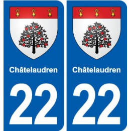 22 Plancoët blason ville autocollant plaque sticker