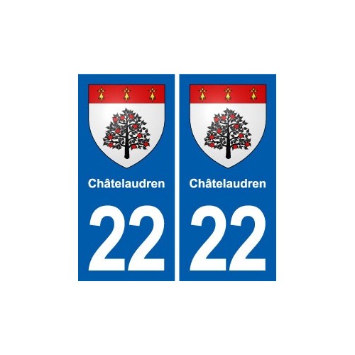 22 Plancoët blason ville autocollant plaque sticker
