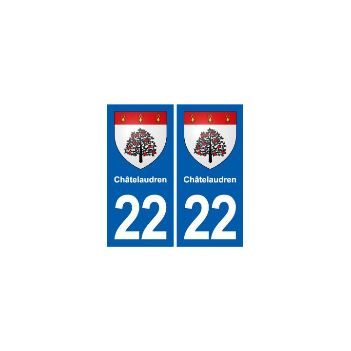 22 Plancoët blason ville autocollant plaque sticker
