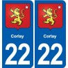 22 Plancoët blason ville autocollant plaque sticker