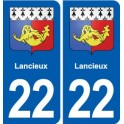 22 Plancoët blason ville autocollant plaque sticker