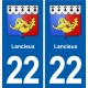 22 Plancoët blason ville autocollant plaque sticker
