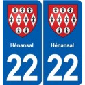 22 Plancoët blason ville autocollant plaque sticker