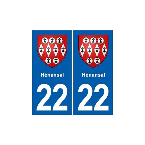 22 Plancoët blason ville autocollant plaque sticker