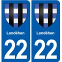 22 Plancoët blason ville autocollant plaque sticker