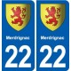 22 Plancoët blason ville autocollant plaque sticker