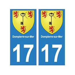 17 Dompierre-sur-Mer ville autocollant plaque