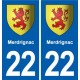 22 Plancoët blason ville autocollant plaque sticker