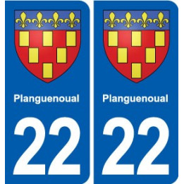 22 Plancoët blason ville autocollant plaque sticker