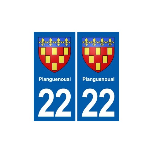 22 Plancoët blason ville autocollant plaque sticker