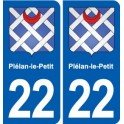 22 Plancoët blason ville autocollant plaque sticker