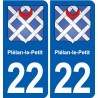 22 Plancoët blason ville autocollant plaque sticker