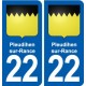 22 Plancoët blason ville autocollant plaque sticker