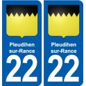 22 Plancoët blason ville autocollant plaque sticker