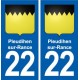 22 Plancoët blason ville autocollant plaque sticker