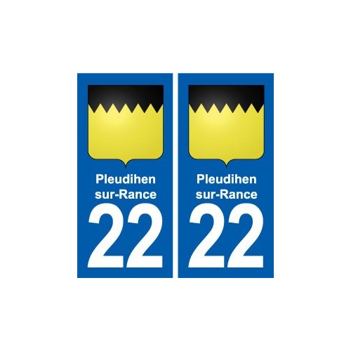 22 Plancoët blason ville autocollant plaque sticker