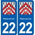 22 Plancoët blason ville autocollant plaque sticker