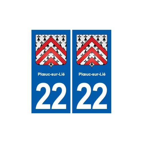 22 Plancoët blason ville autocollant plaque sticker