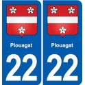 22 Plancoët blason ville autocollant plaque sticker