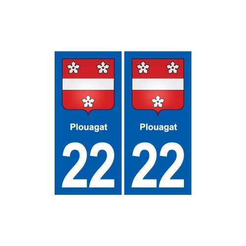 22 Plancoët blason ville autocollant plaque sticker