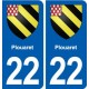 22 Plancoët blason ville autocollant plaque sticker