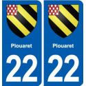 22 Plancoët blason ville autocollant plaque sticker