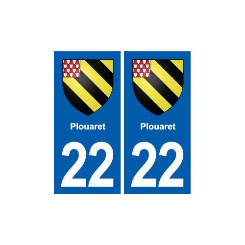 22 Plancoët blason ville autocollant plaque sticker