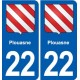 22 Plancoët blason ville autocollant plaque sticker