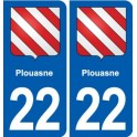 22 Plancoët blason ville autocollant plaque sticker