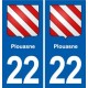22 Plancoët blason ville autocollant plaque sticker