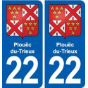 22 Plancoët blason ville autocollant plaque sticker