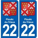 22 Plancoët blason ville autocollant plaque sticker