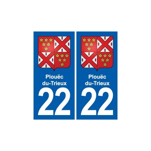 22 Plancoët blason ville autocollant plaque sticker