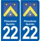 22 Plancoët blason ville autocollant plaque sticker