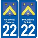 22 Plancoët blason ville autocollant plaque sticker